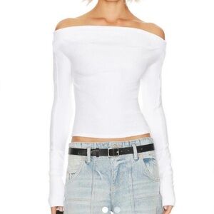 Free People We the Free White Long Sleeve Top